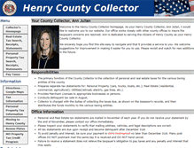 Tablet Screenshot of henrycountycollector.com